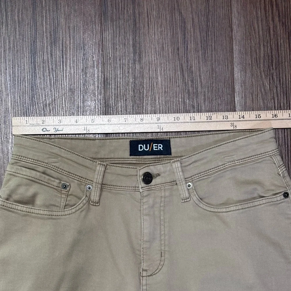 DU/ER No Sweat Khaki Pants Relaxed Taper Stretch Performance 32x32